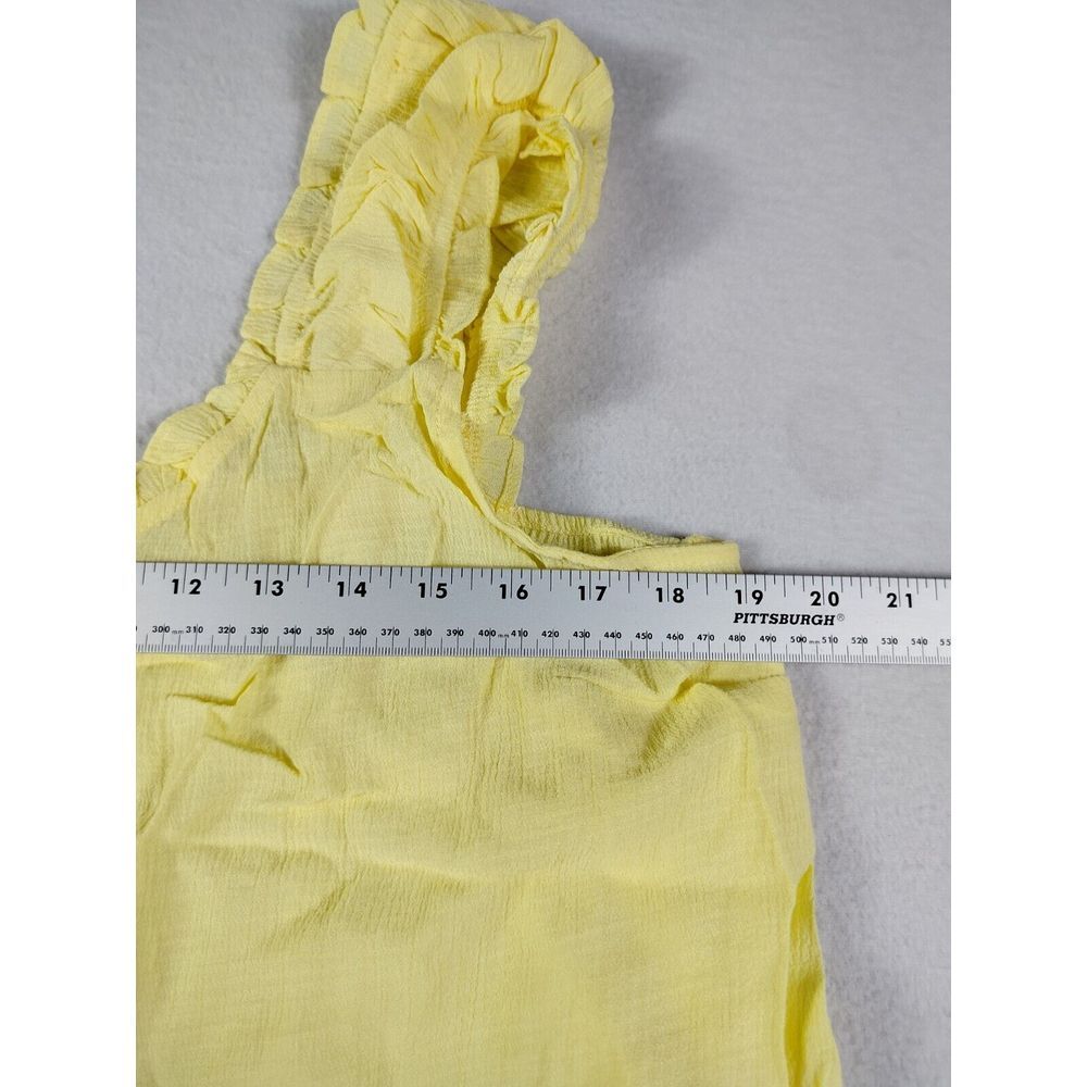 Perch Blu Pepper Tank Top 1XL Yellow Babydoll‎ Ruffles Cottagecore Prairiecore - Picture 6 of 7